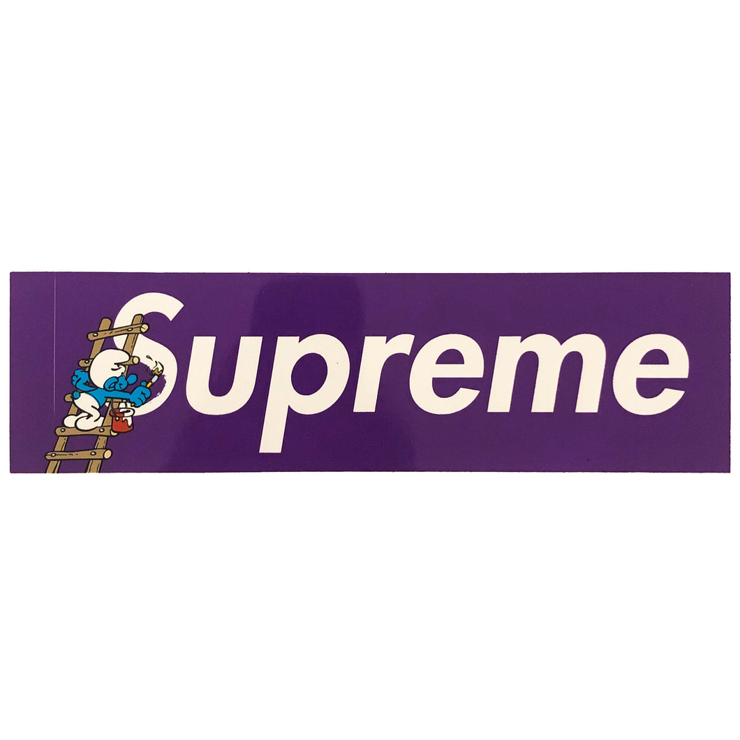 Supreme Purple Smurf Box Logo Sticker