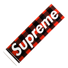 Load image into Gallery viewer, Supreme Buffalo Plaid Sticker Red
