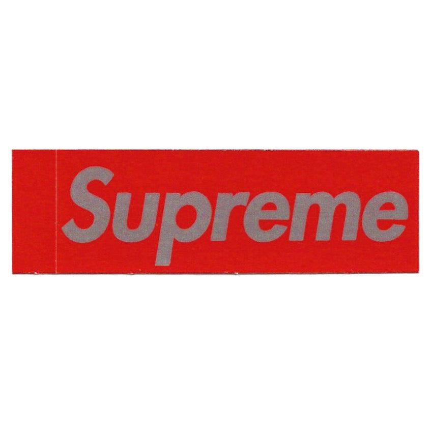 Supreme Red/Silver Box Logo Sticker Mini