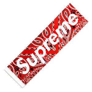 Supreme Paisley Bandana Sticker Red