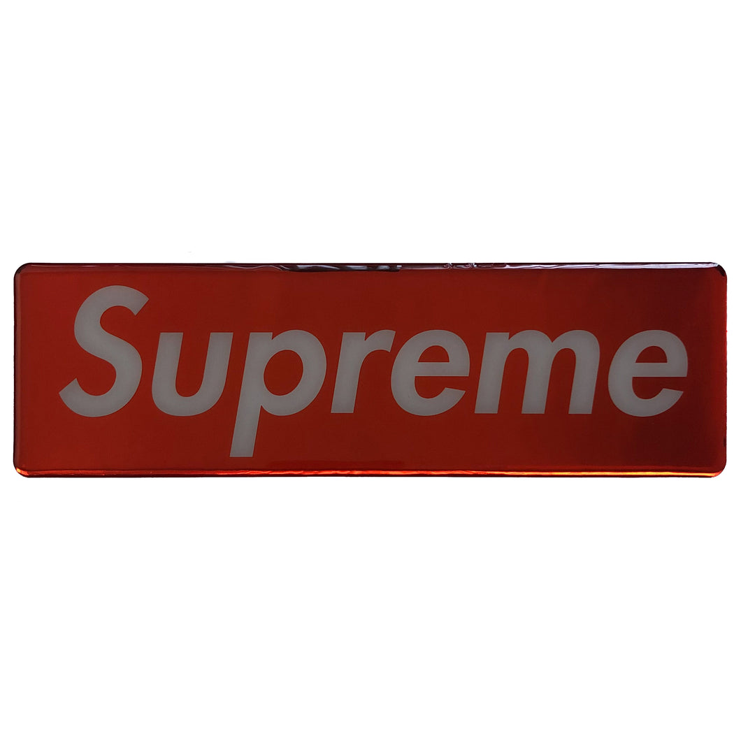 Supreme Plastic Box Logo Sticker Red