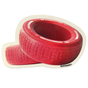 Supreme Tire Sticker Red