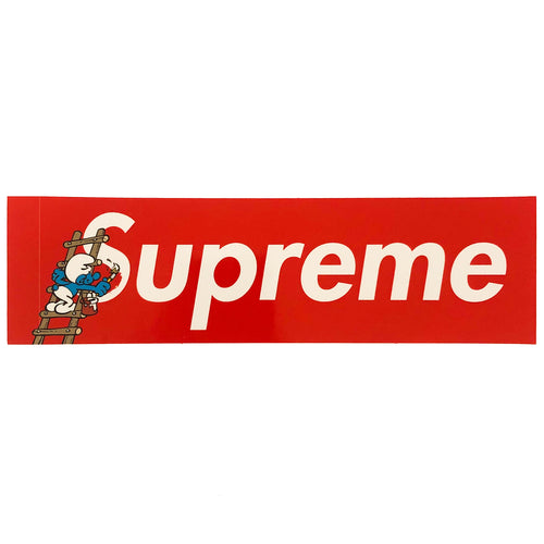 Supreme Red Smurf Box Logo Sticker