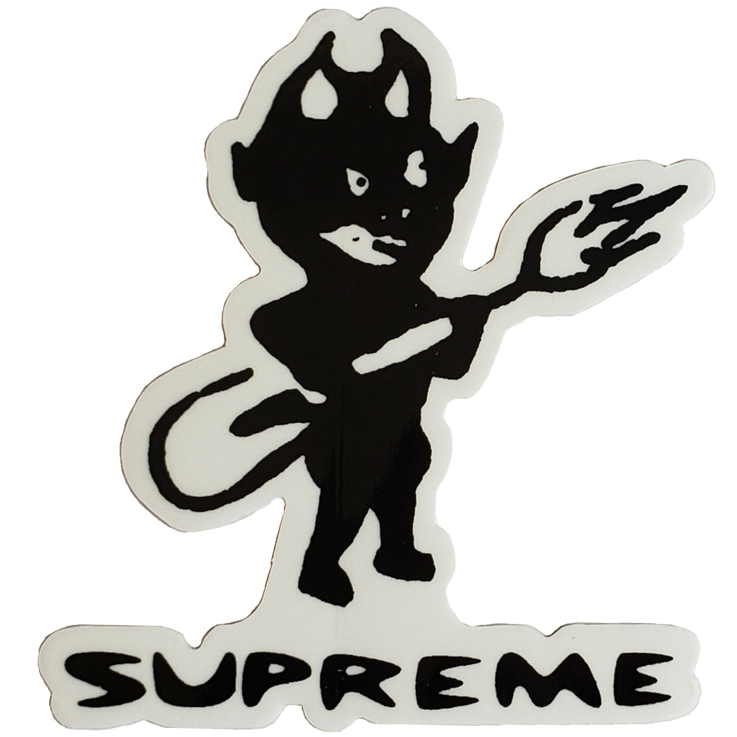 Supreme Devil Sticker Black