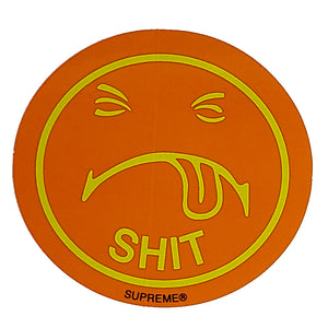Supreme Shit Smiley Sticker Orange