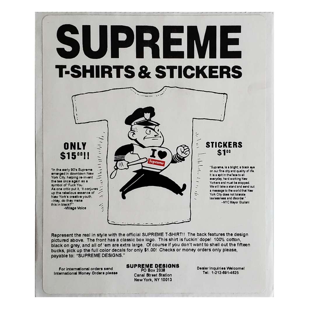 Supreme T-Shirts & Stickers Sticker