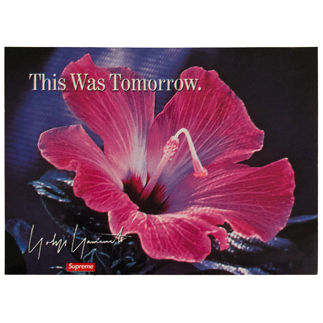 Supreme Yohji Yamamoto This Was Tomorrow Sticker