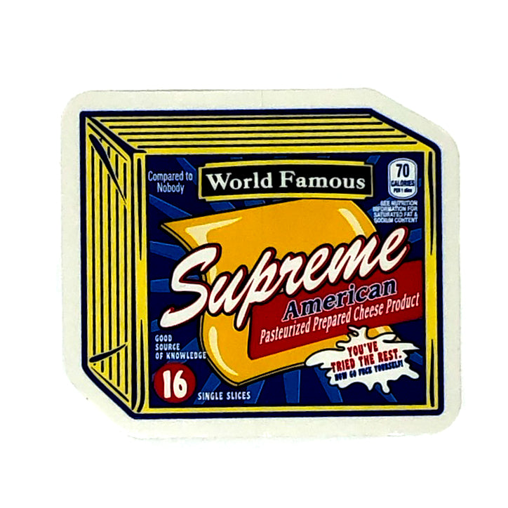 Supreme Cheese Sticker