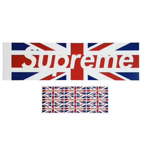 Supreme Union Jack UK Box Logo Stickers