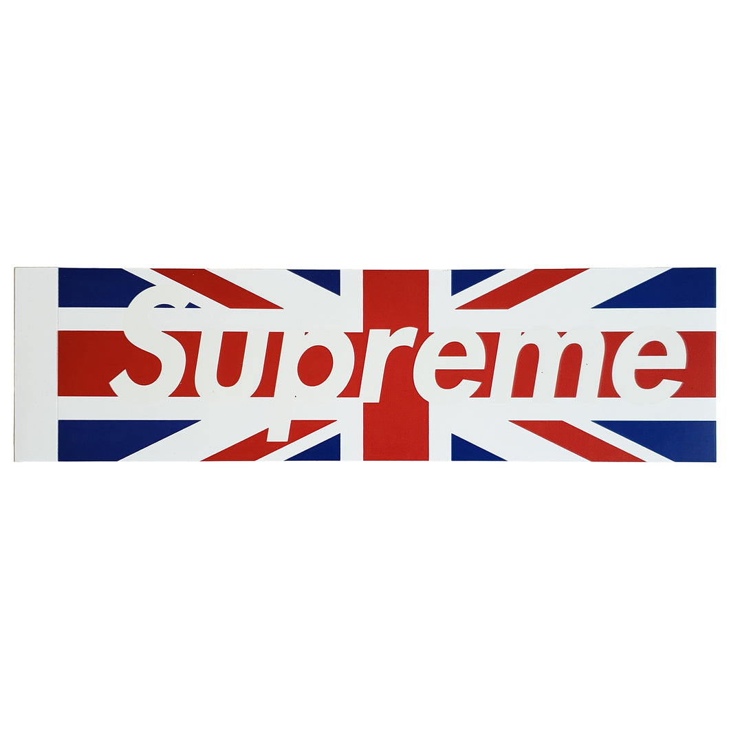 Supreme Union Jack UK Box Logo Sticker