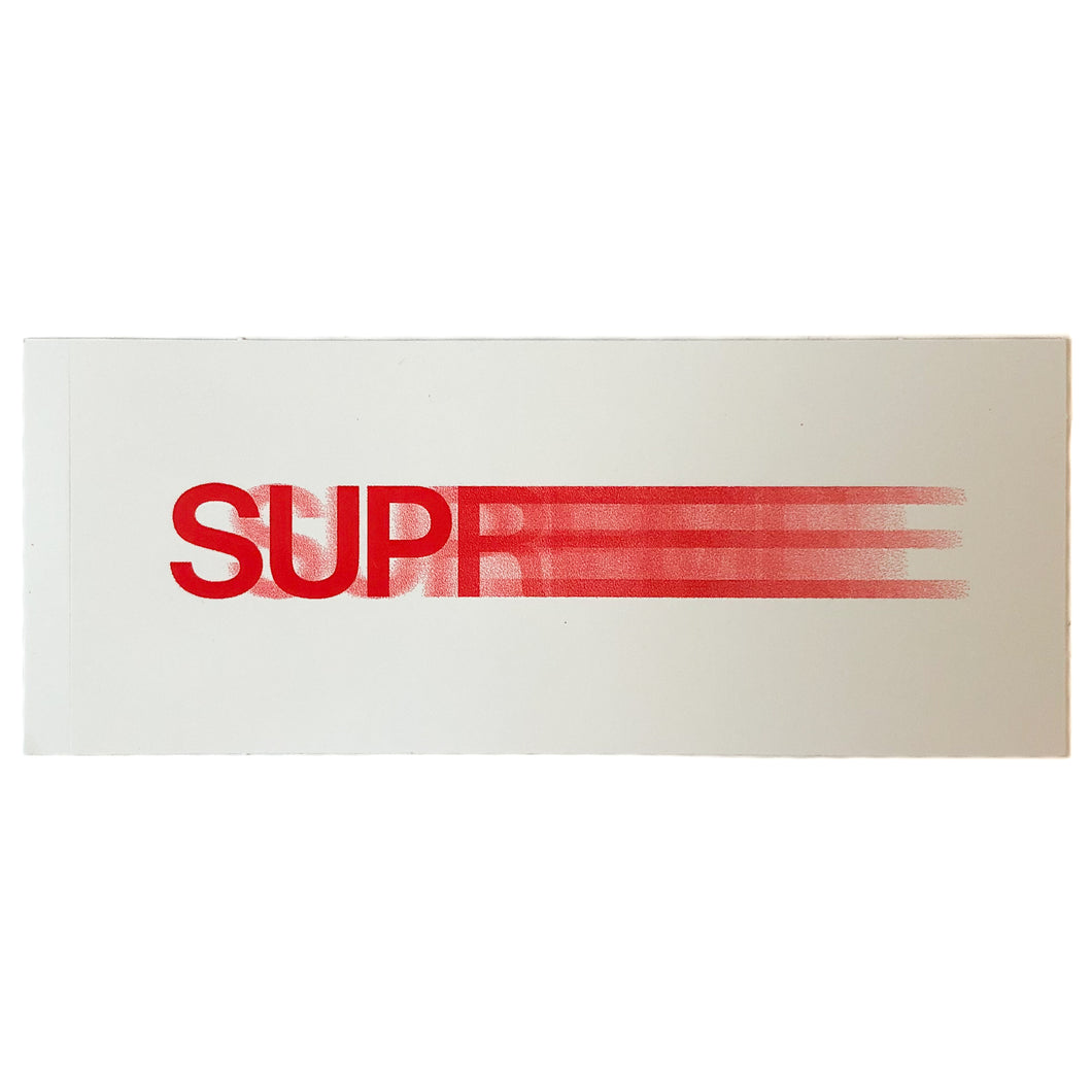 Supreme Motion Logo Sticker White