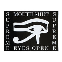 Load image into Gallery viewer, Supreme Mouth Shut Eyes Open Sticker White
