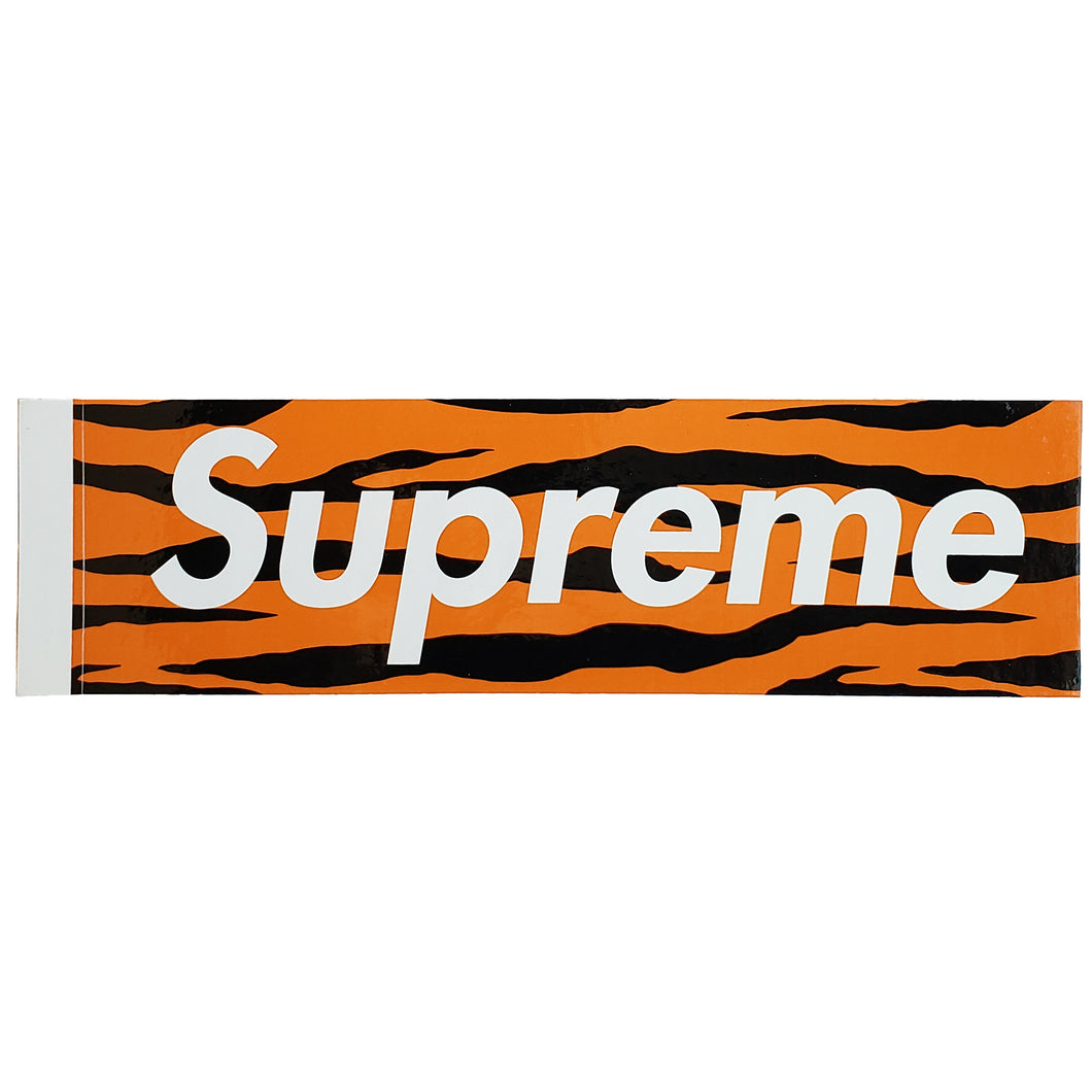 Supreme Zebra Box Logo Sticker Orange