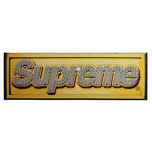Supreme Original Bling Box Logo Sticker Gold