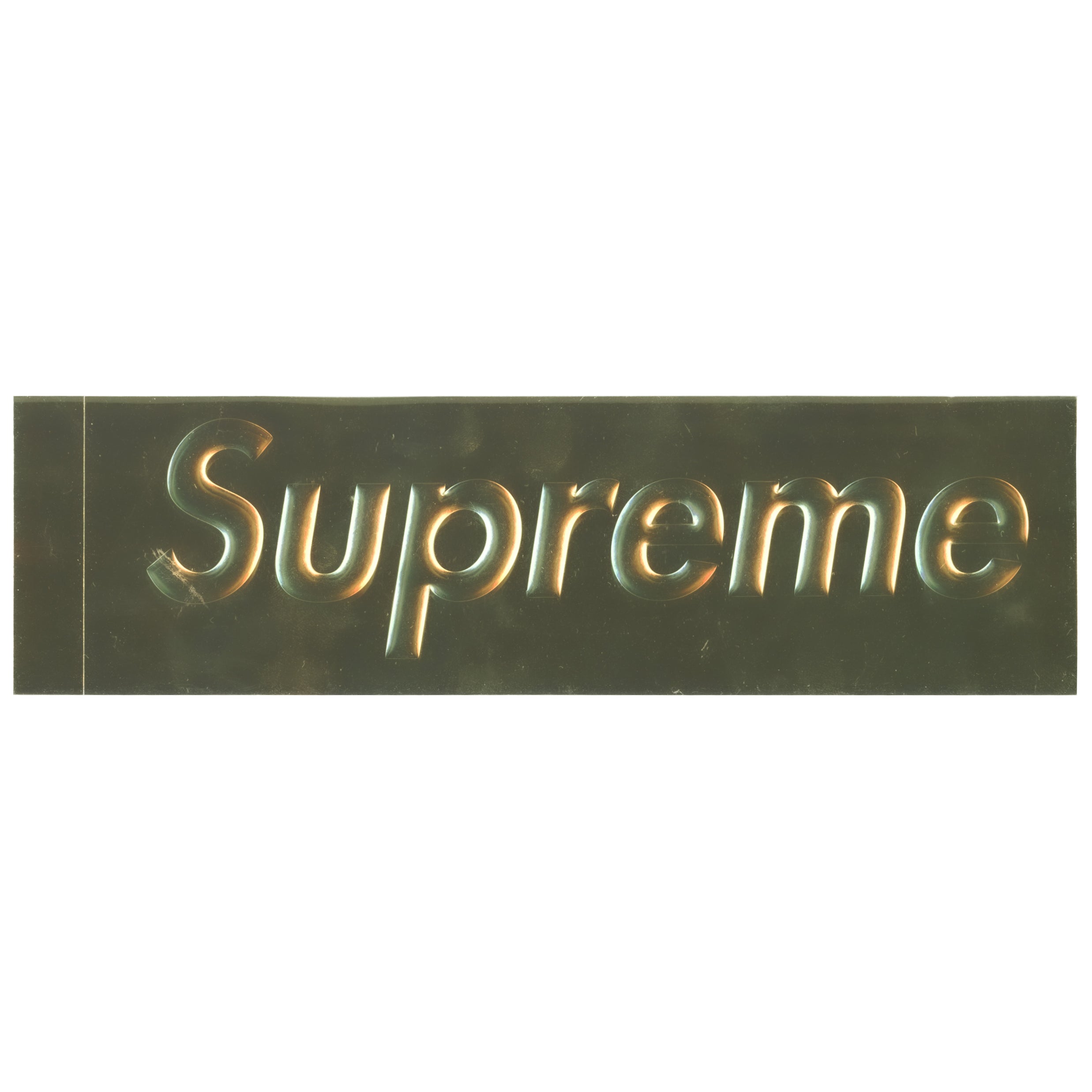 Brand Supreme Logo Sticker Louis Vuitton, Gold gun transparent background  PNG clipart