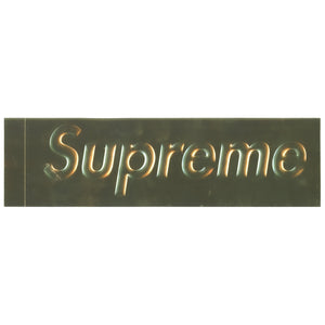 Supreme Gold Embossed Box Logo Sticker